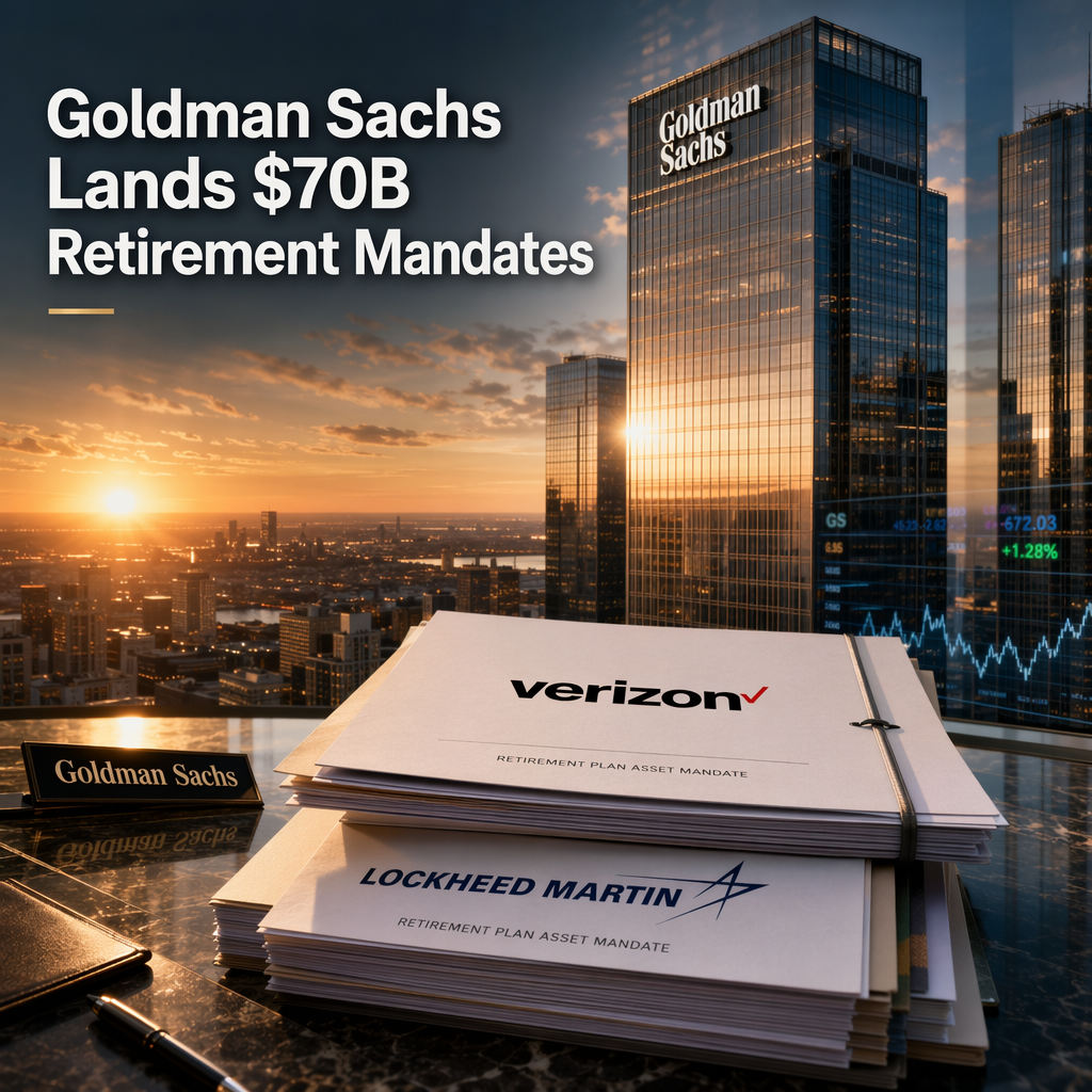 Goldman Sachs Secures $70 Billion Retirement Asset Mandates from Verizon and Lockheed Martin