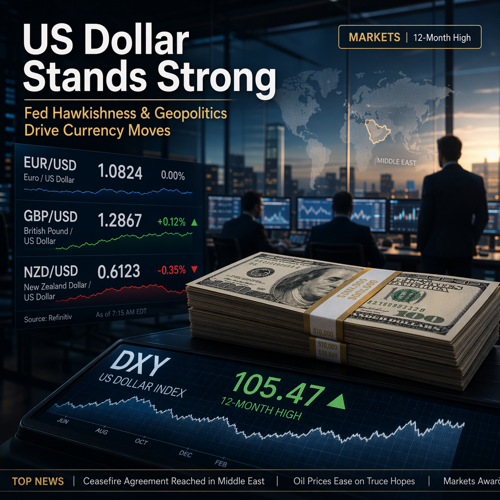 US Dollar Holds Firm as Fed Hawkishness and Geopolitical Developments Shape Major Currency Moves
