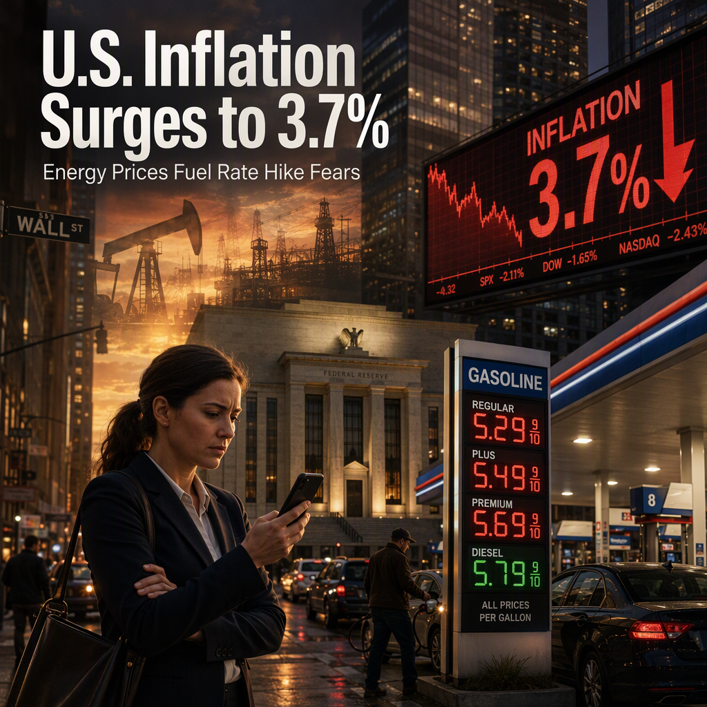 U.S. Inflation Surges to 3.7% in September, Driven by Soaring Energy Prices and Fueling Rate Hike Fears