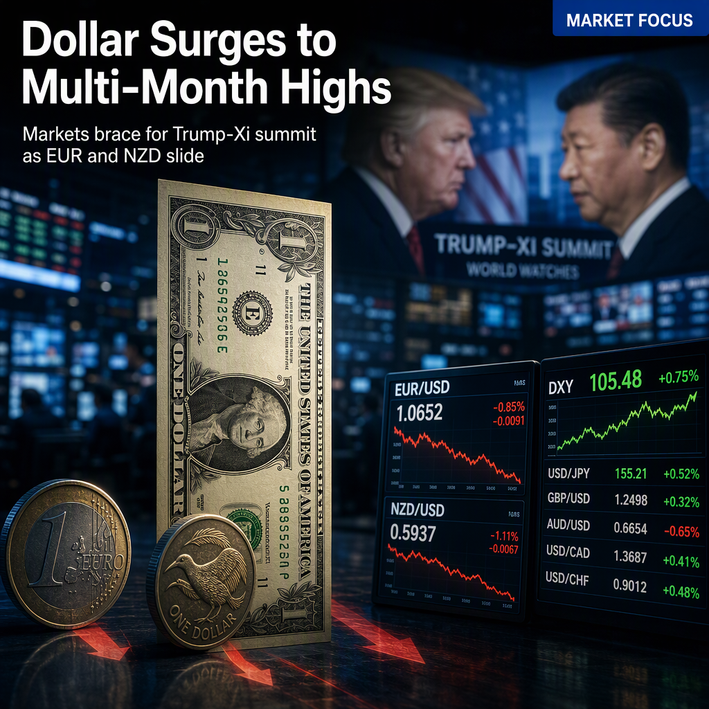 Dollar Strengthens as Markets Await Trump-Xi Summit; EUR and NZD Hit Multi-Month Lows