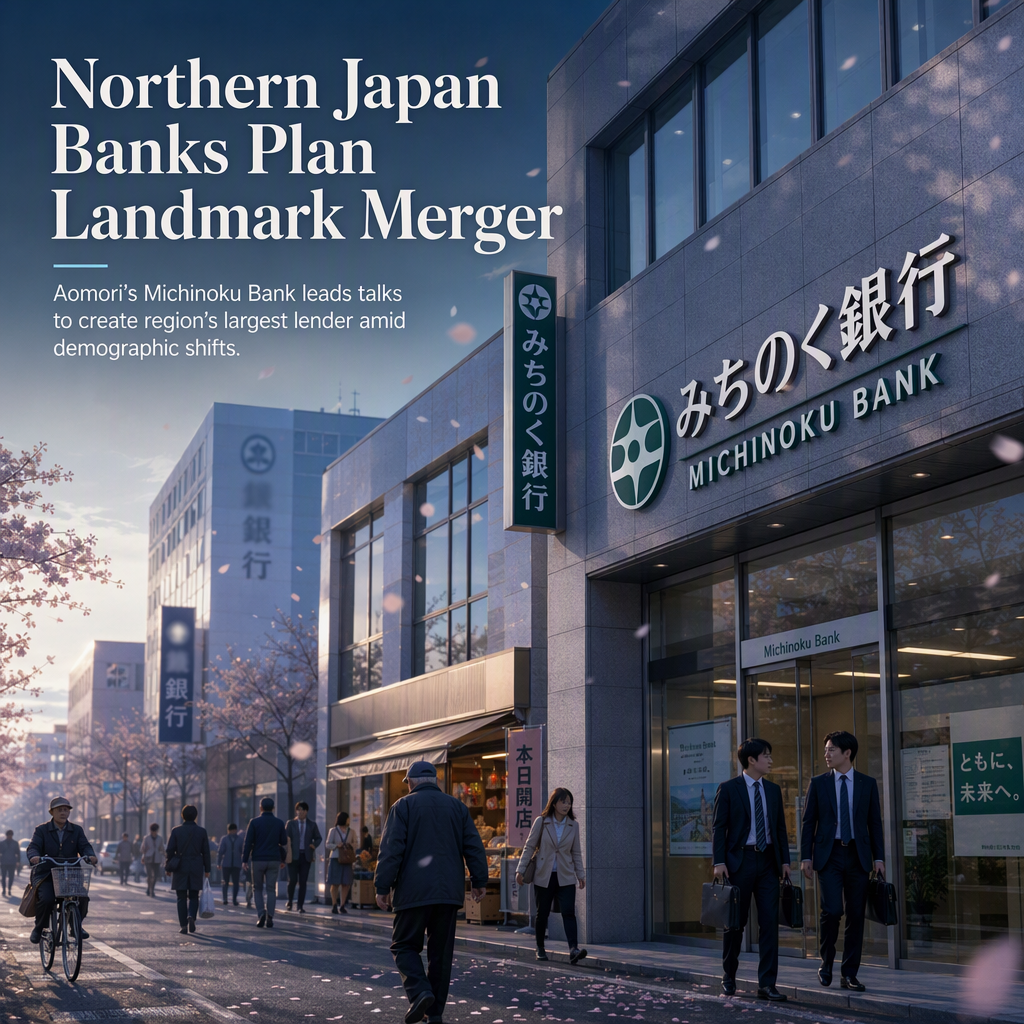 Three Northern Japan Banks Enter Merger Talks to Form Region's Largest Lender