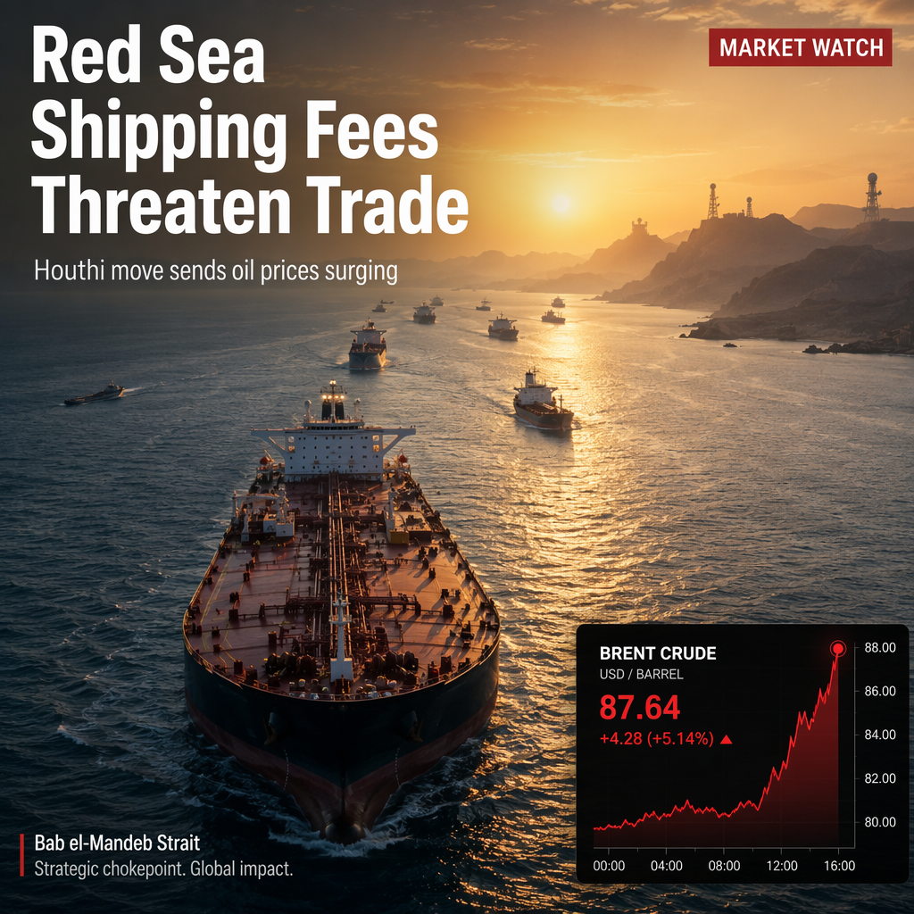 Yemen's Houthis Consider Imposing Fees on Red Sea Shipping, Boosting Oil Prices