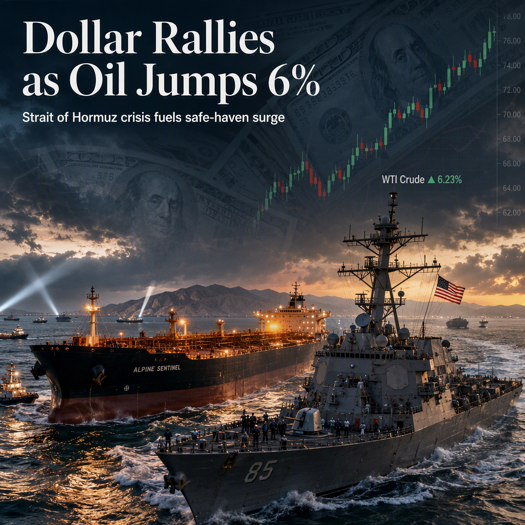 US Dollar Strengthens as Oil Surges Over 6% Amid Strait of Hormuz Standoff