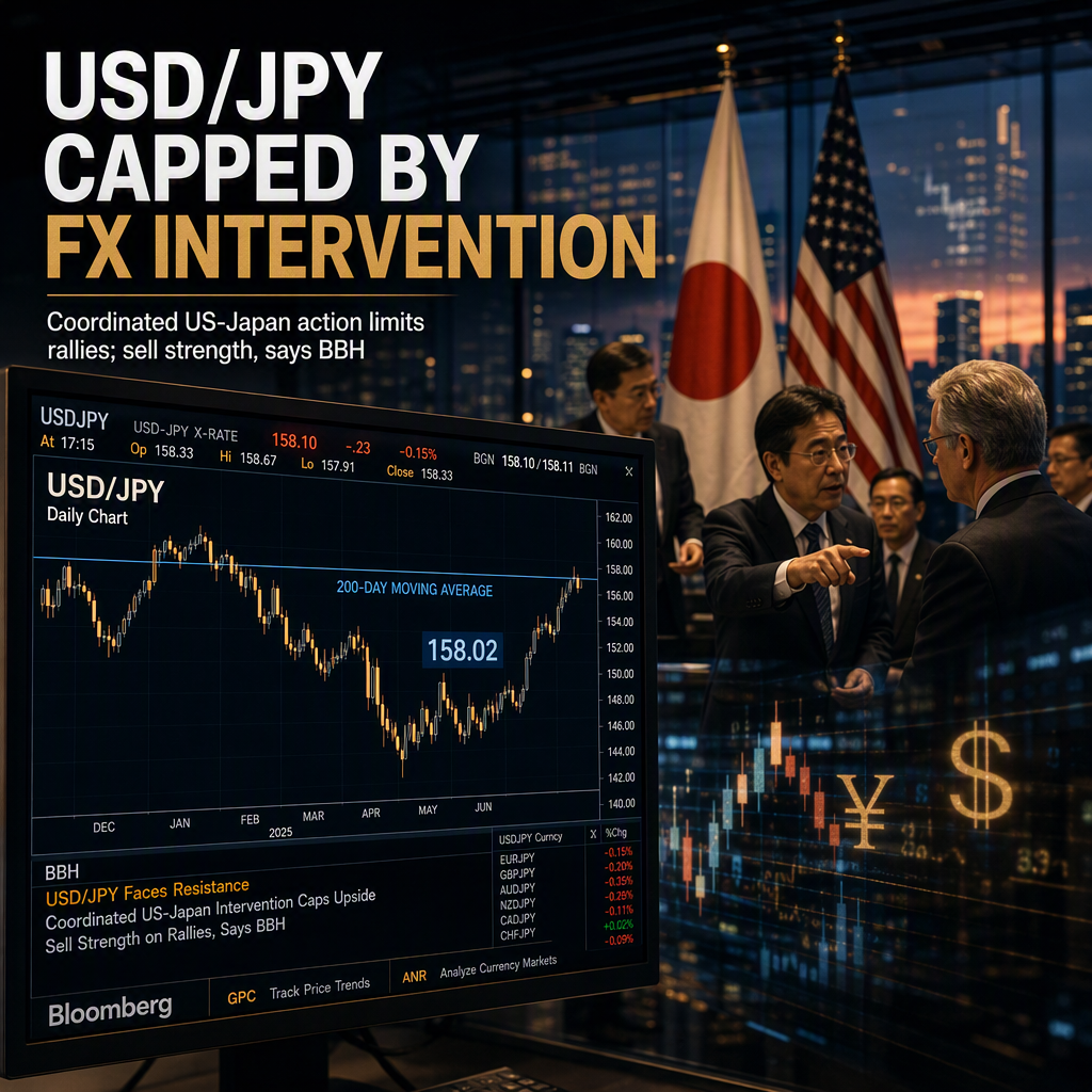 USD/JPY Faces Resistance as US-Japan FX Intervention Caps Upside, Says BBH