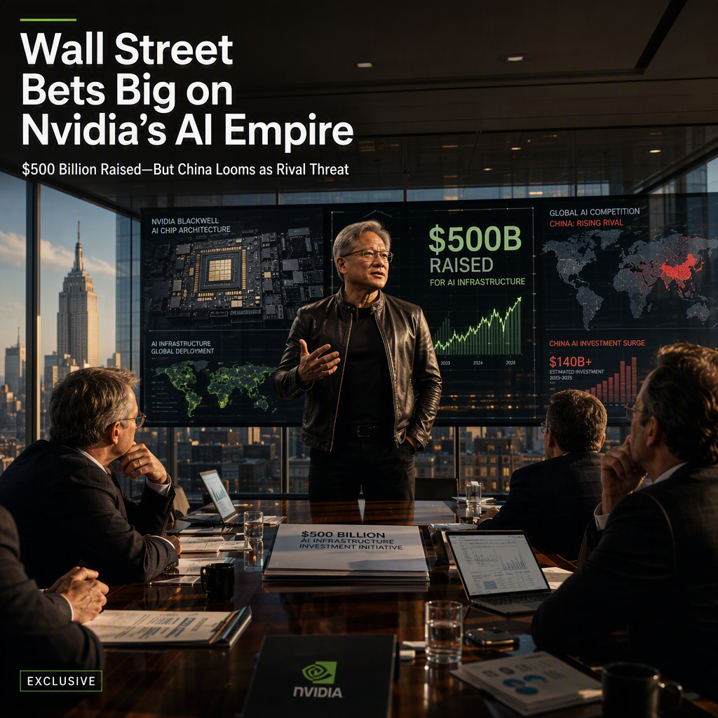 Nvidia Partners with Wall Street to Raise $500 Billion for AI Infrastructure Amid China Competition Concerns