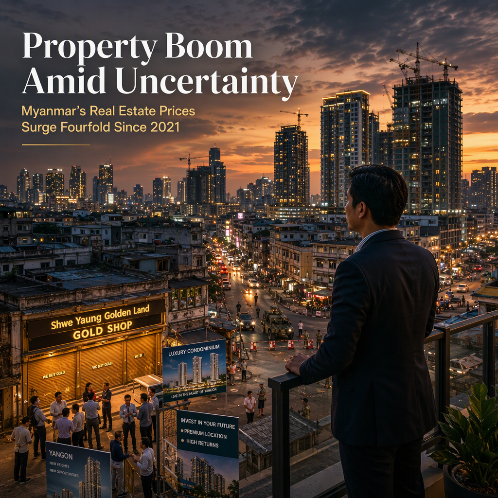 Myanmar Property Prices Surge Fourfold Amid Military Regime Policies and Inflation