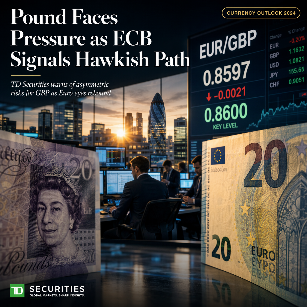 TD Securities Sees Downside Risks for British Pound as ECB Hawkishness May Boost Euro