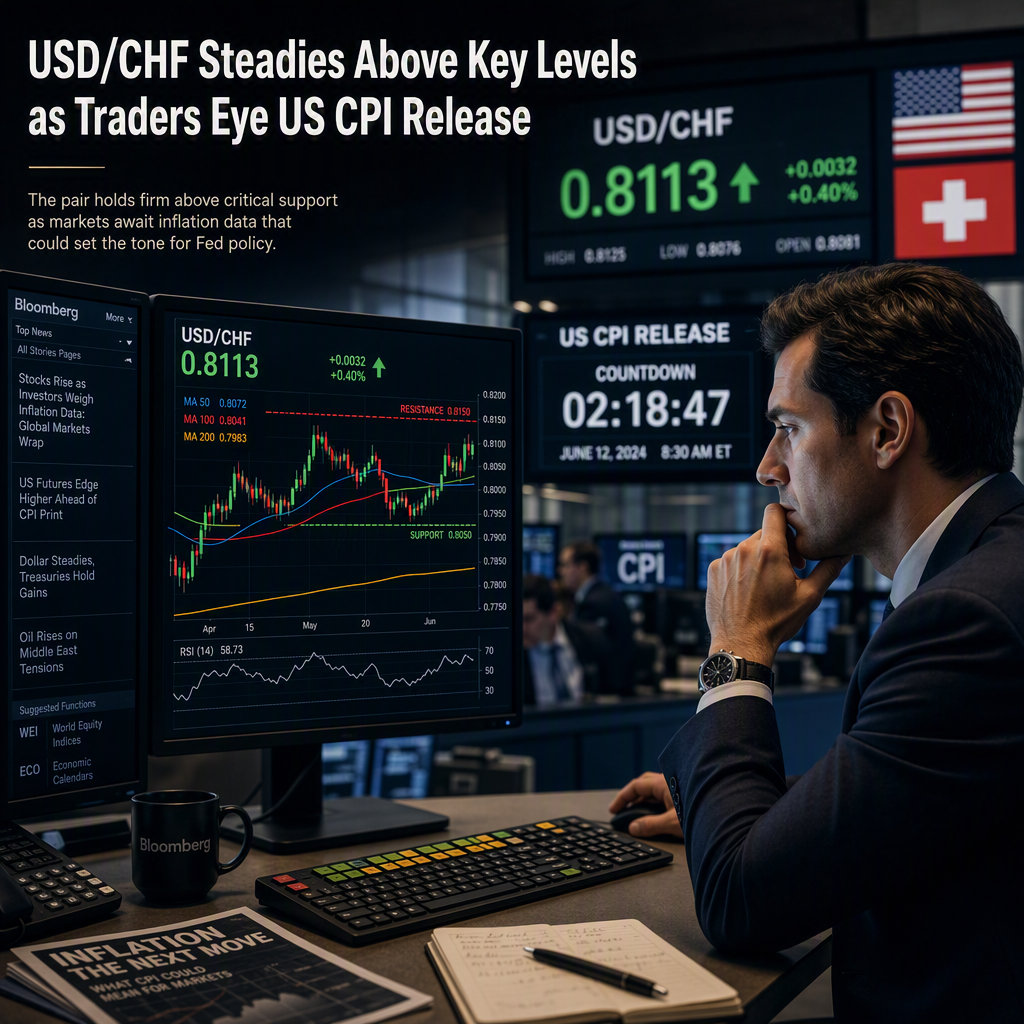 USD/CHF Holds Gains Above Key Support as Traders Await US CPI Data