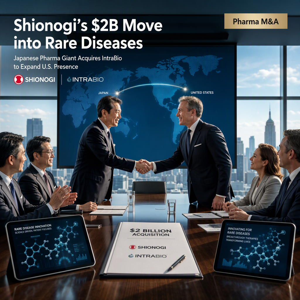 Shionogi Acquires US-Based IntraBio for $2 Billion to Boost Rare Disease Drug Portfolio