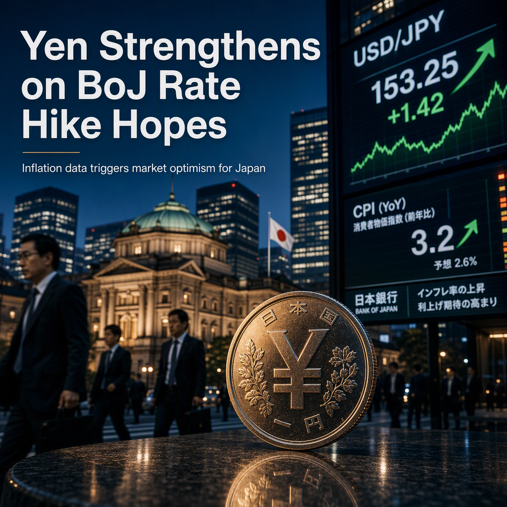 Japanese Yen Gains as Inflation Data Fuels Bank of Japan Rate Hike Expectations
