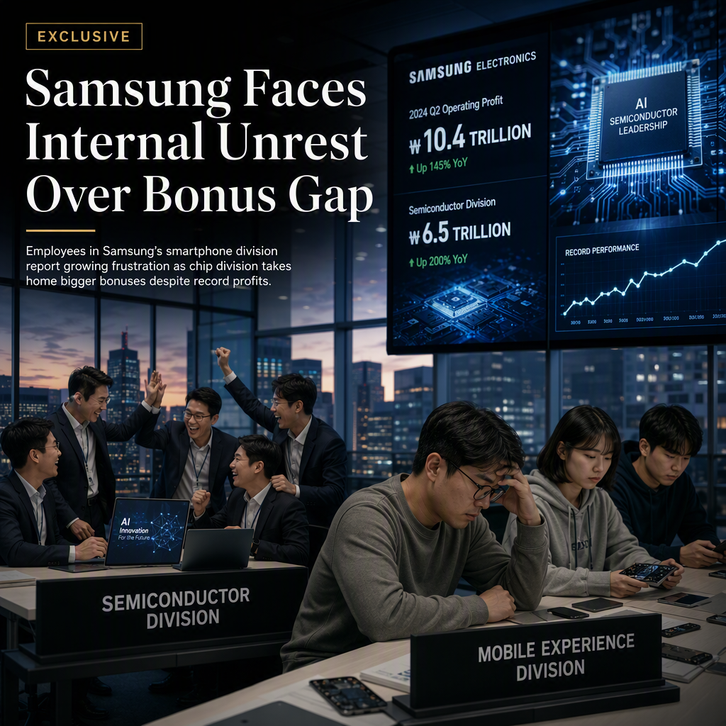 Samsung Electronics Faces Employee Unrest Over Massive Bonus Disparity Between Chip and Smartphone Divisions