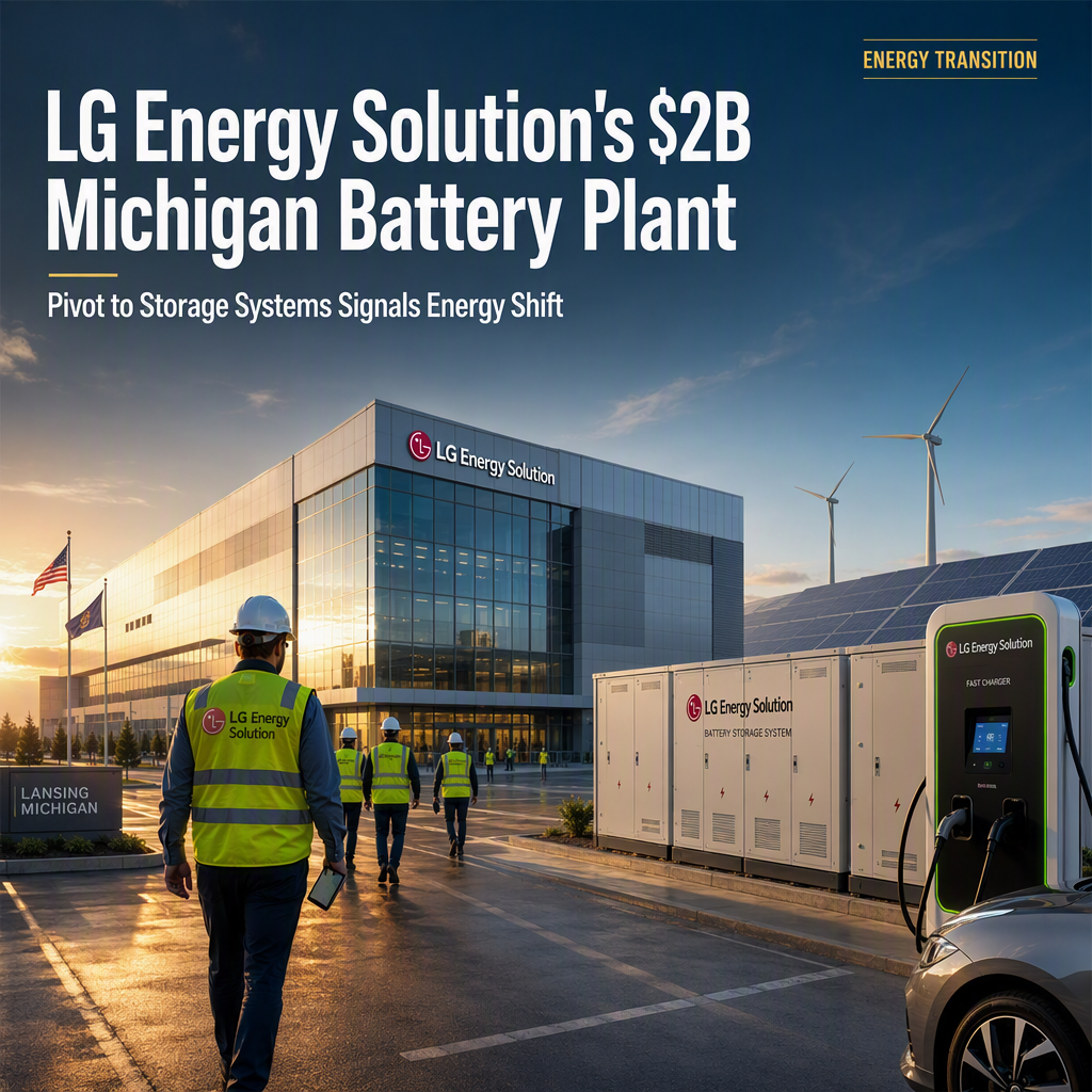 LG Energy Solution Launches $2 Billion Michigan Battery Plant, Shifts Focus to Storage Systems Amid Slowing EV Demand