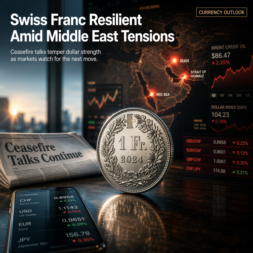 Swiss Franc Edges Higher as Ceasefire Hopes Temper Dollar Strength Amid Escalating Middle East Tensions