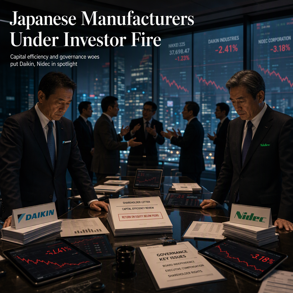 Japanese Manufacturers Face Investor Pressure Amid Capital Efficiency and Governance Challenges