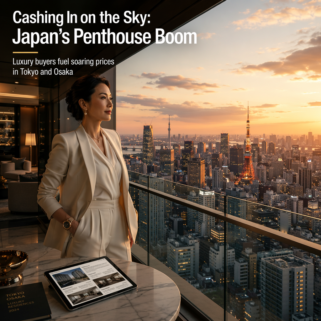 Cash Purchases Fuel Surge in Tokyo and Osaka Penthouse Prices Amid Luxury Demand