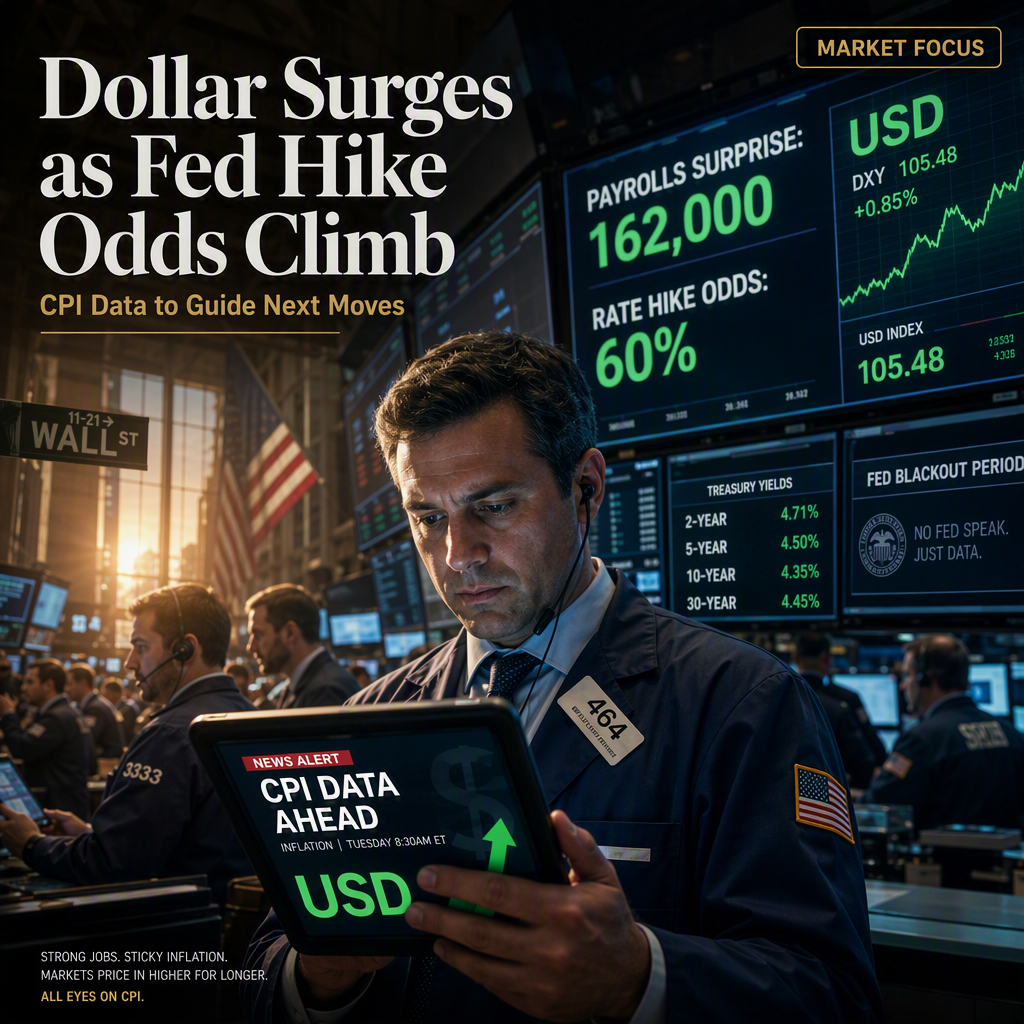 US Dollar Rises as Strong Payrolls Boost September Fed Hike Odds; CPI Data Now in Focus