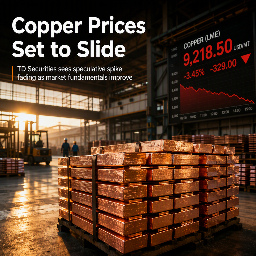 TD Securities Predicts Copper Prices to Fall as Tariff Effects and Supply Disruptions Fade