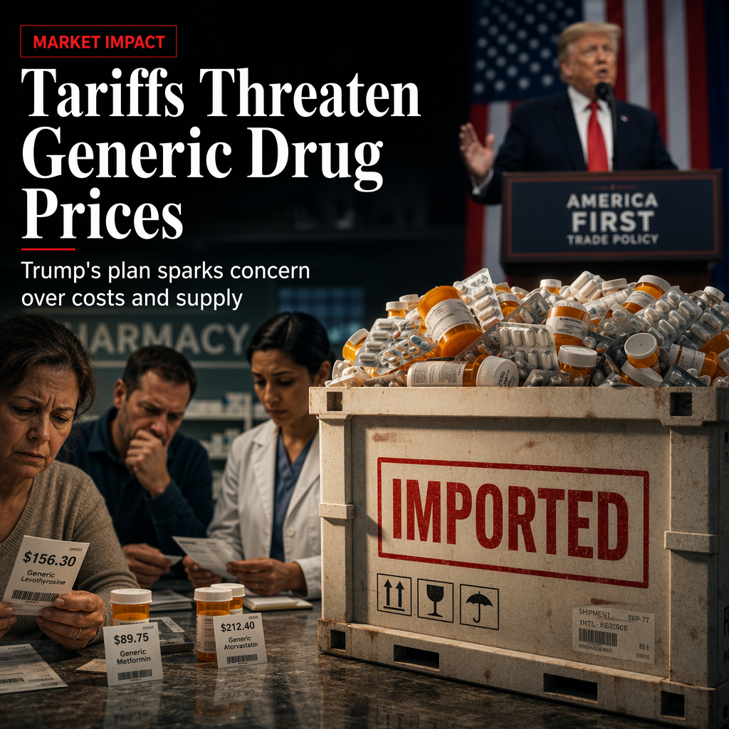 Trump Proposes Up to 200% Tariffs on Imported Generic Drugs, Raising Concerns Over Prices and Supply