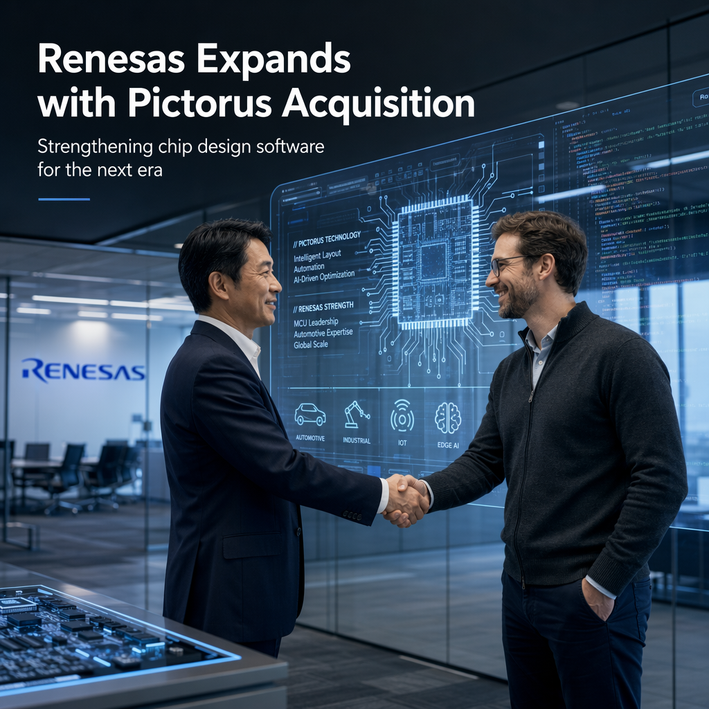 Renesas Acquires US Startup Pictorus to Strengthen Chip Design Software Business