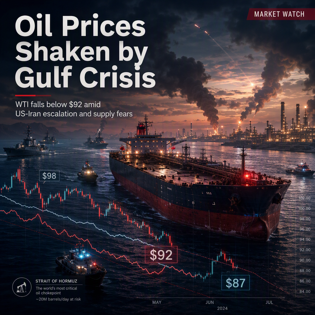 WTI Retreats Below $92 Amid Escalating US-Iran Tensions and Supply Concerns