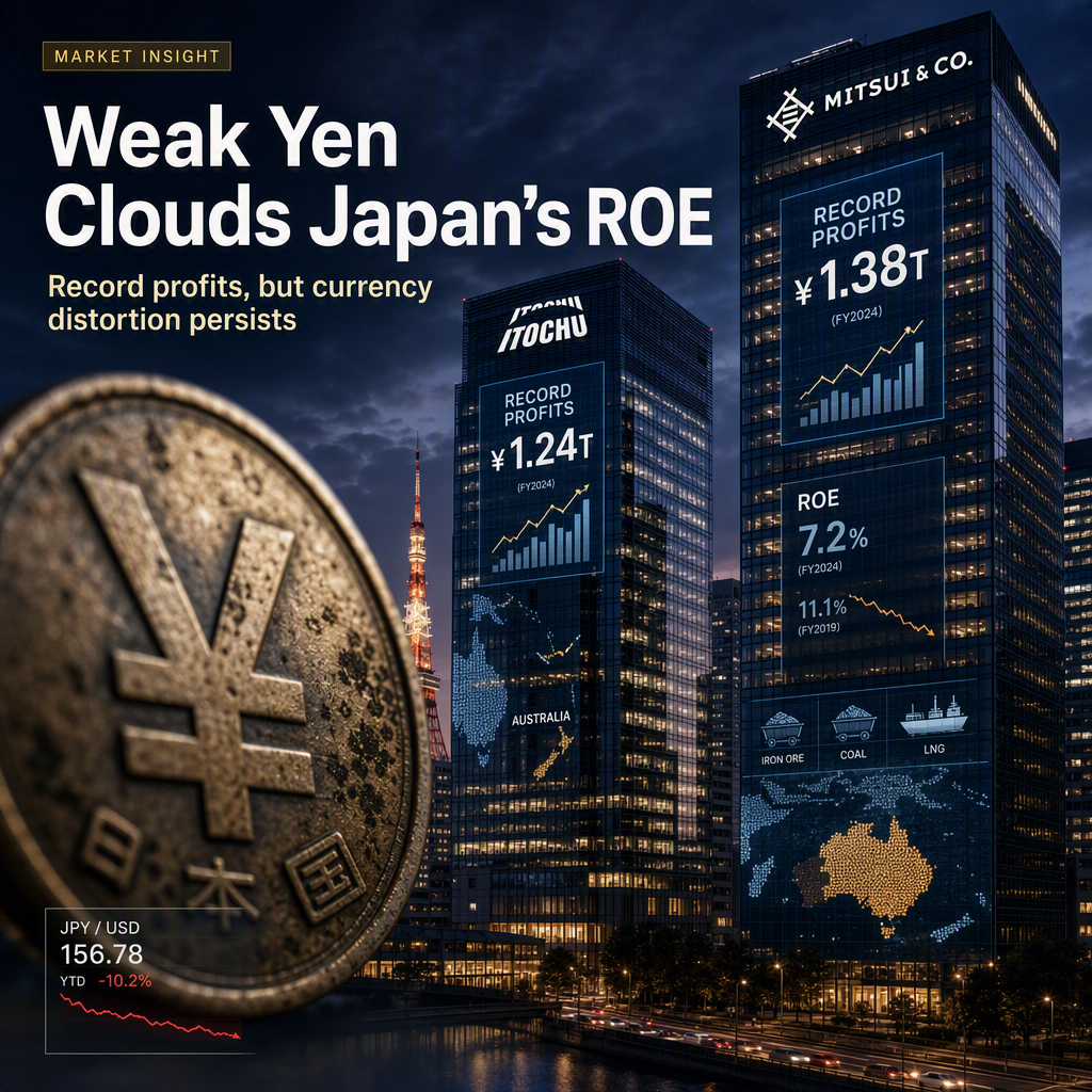 Weak Yen Dampens ROE for Japanese Corporates Despite Record Profits