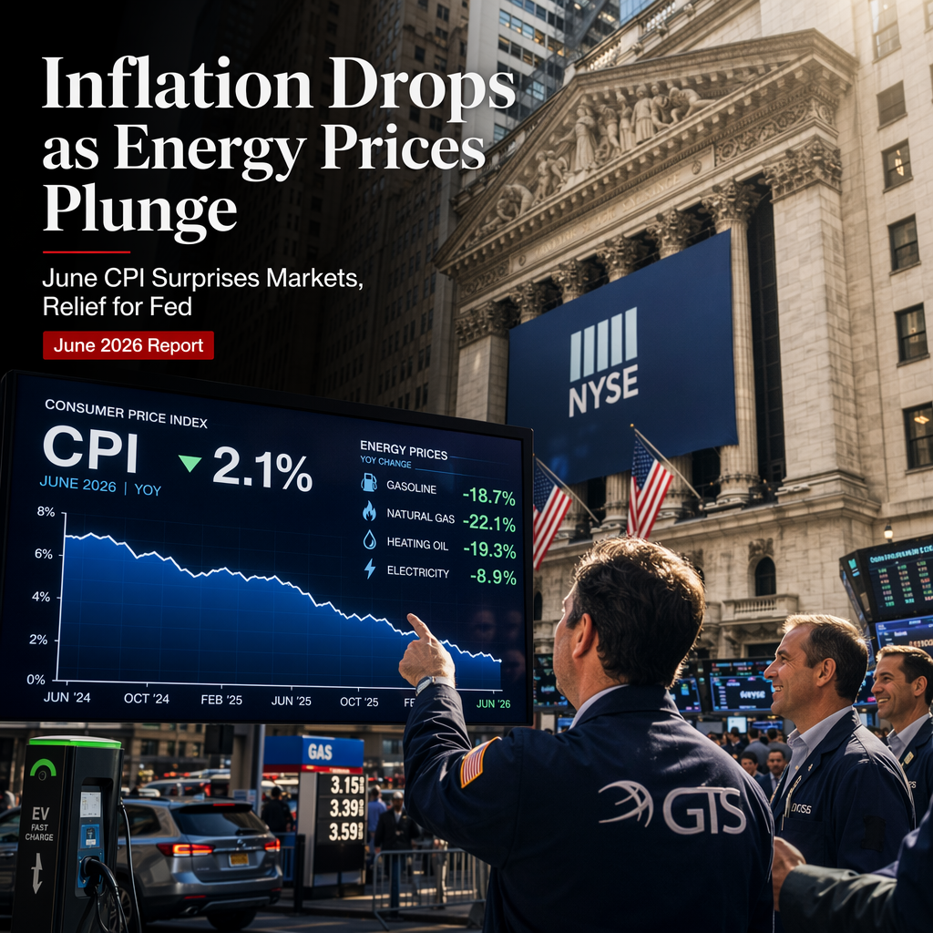 U.S. Inflation Cools Sharply in June 2026 as Energy Prices Plunge, Surpassing Expectations