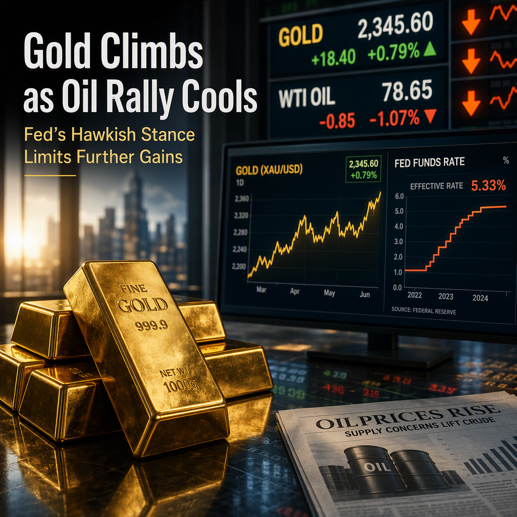 Gold Rises 1.15% as Oil Rally Cools, but Upside Limited by Hawkish Fed Outlook