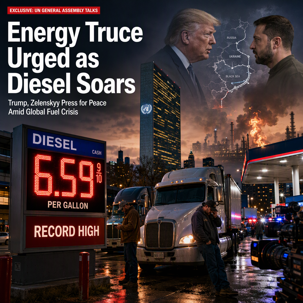 Trump Urges Energy Truce as Ukraine War Drives U.S. Diesel Prices to Record Highs