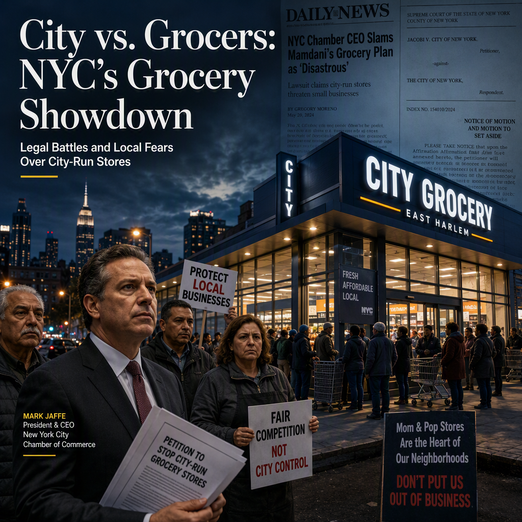 NYC Chamber CEO Criticizes Mayor Mamdani's City-Run Grocery Plan as 'Disastrous' Amid Legal Battle