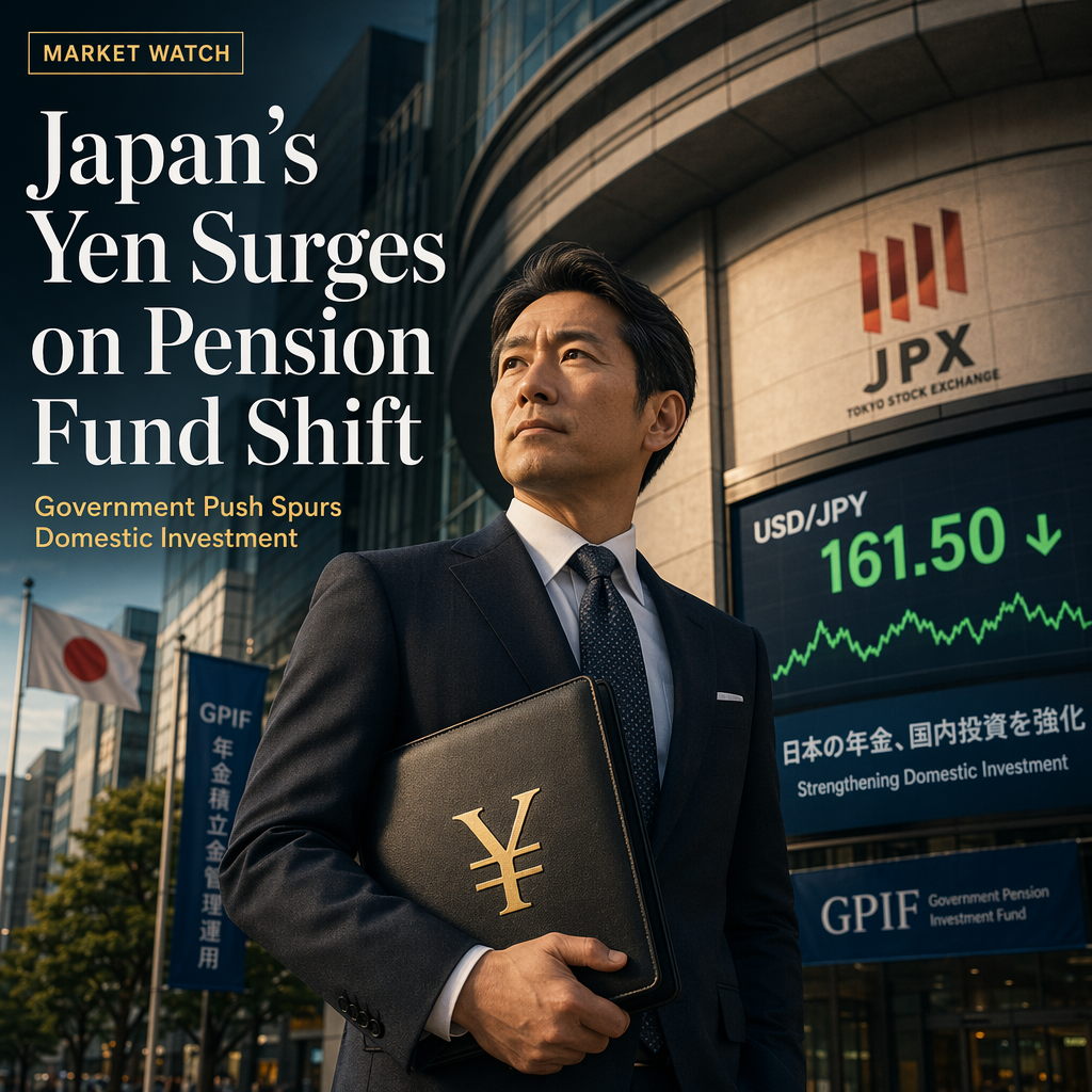 Japanese Yen Strengthens as Japan Urges Pension Funds to Boost Domestic Investments