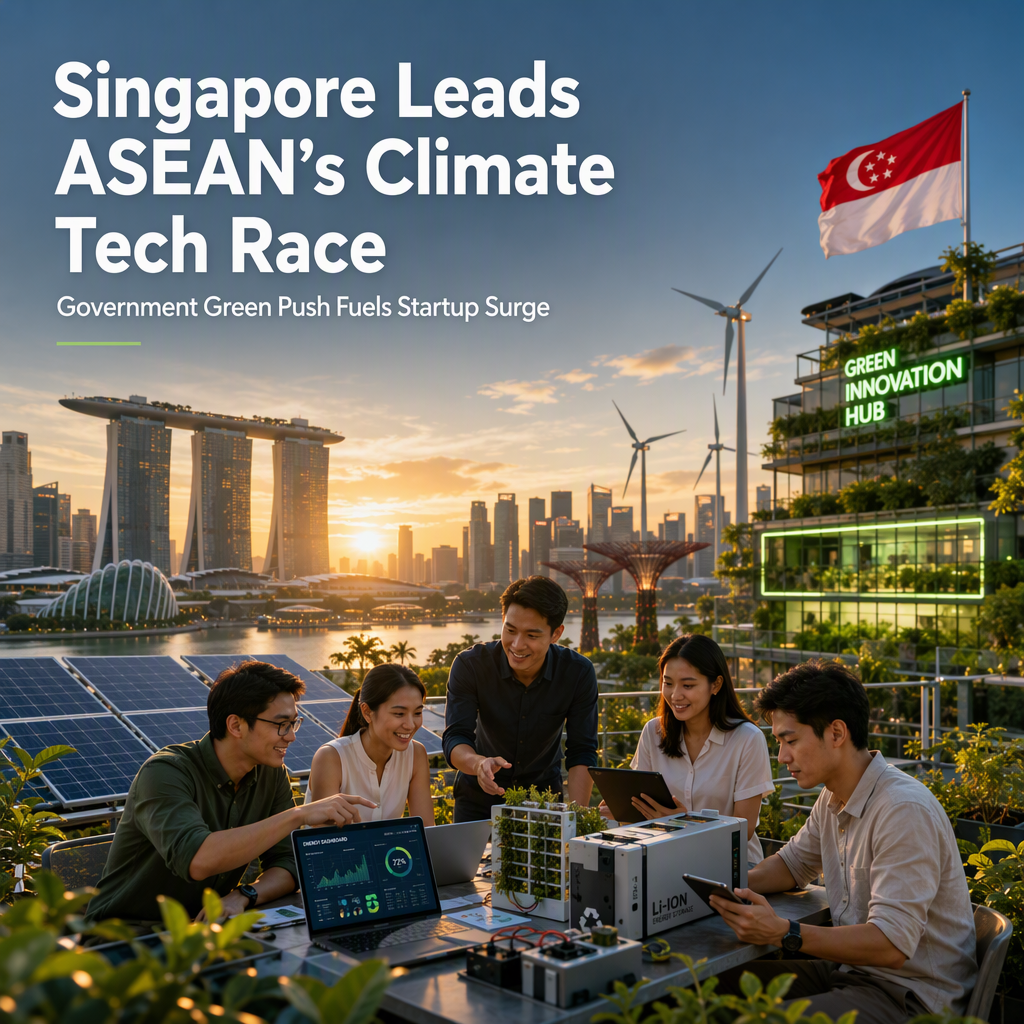 Singapore Emerges as ASEAN Leader in Climate Tech Startups Amid Government Green Push