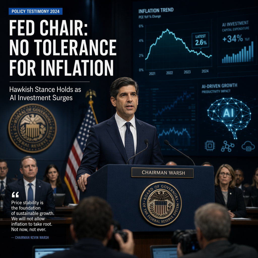 Fed Chair Warsh Reaffirms No Tolerance for Persistent Inflation Amid Strong AI-Driven Investment