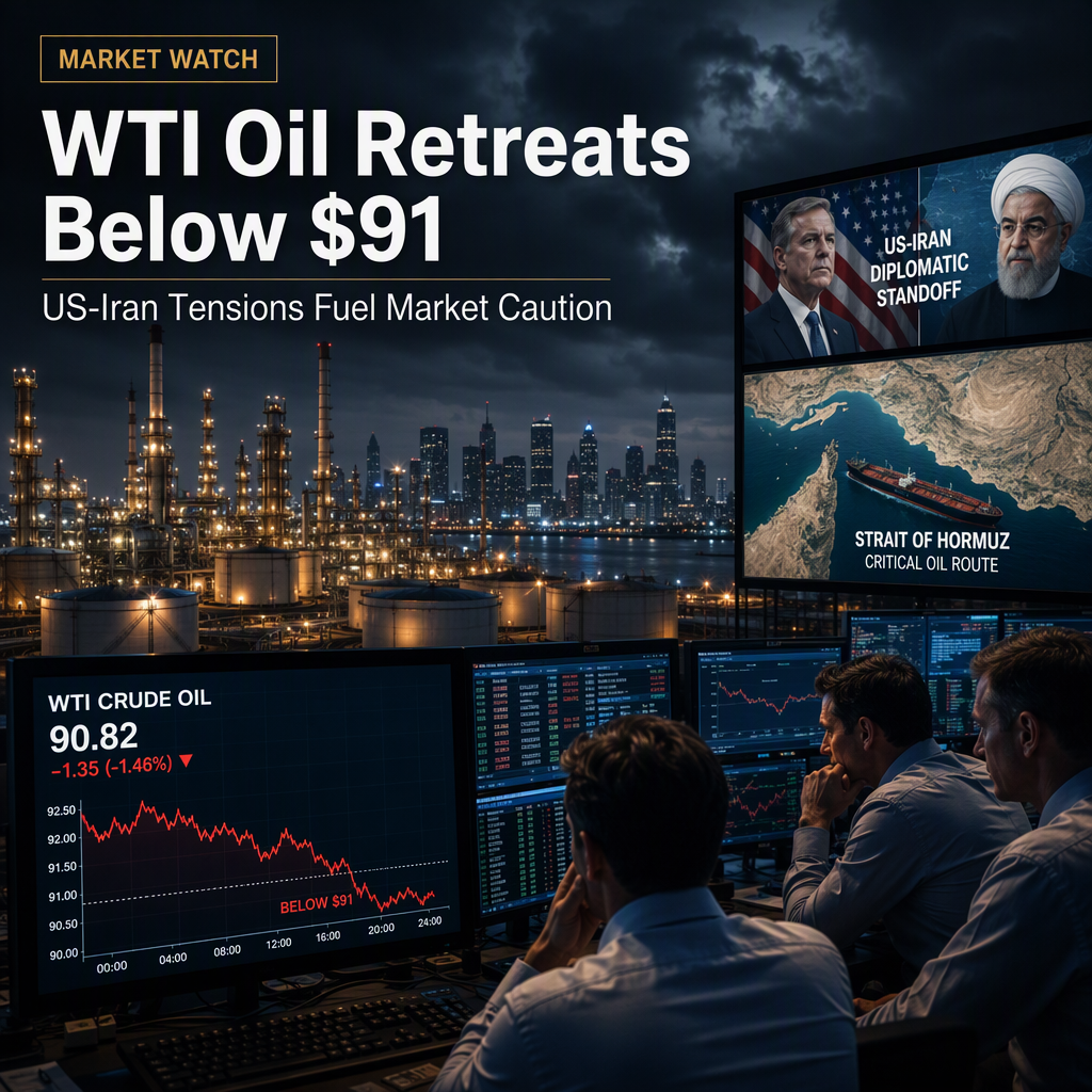 WTI Oil Falls Below $91 Amid US-Iran Tensions and Cautious Market Sentiment