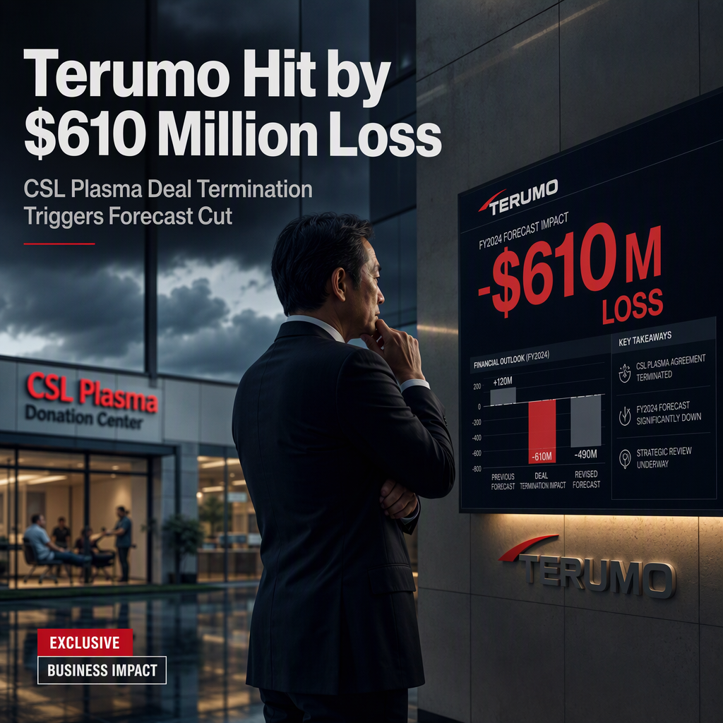 Terumo Faces $610 Million Loss After CSL Plasma Ends Supply Agreement