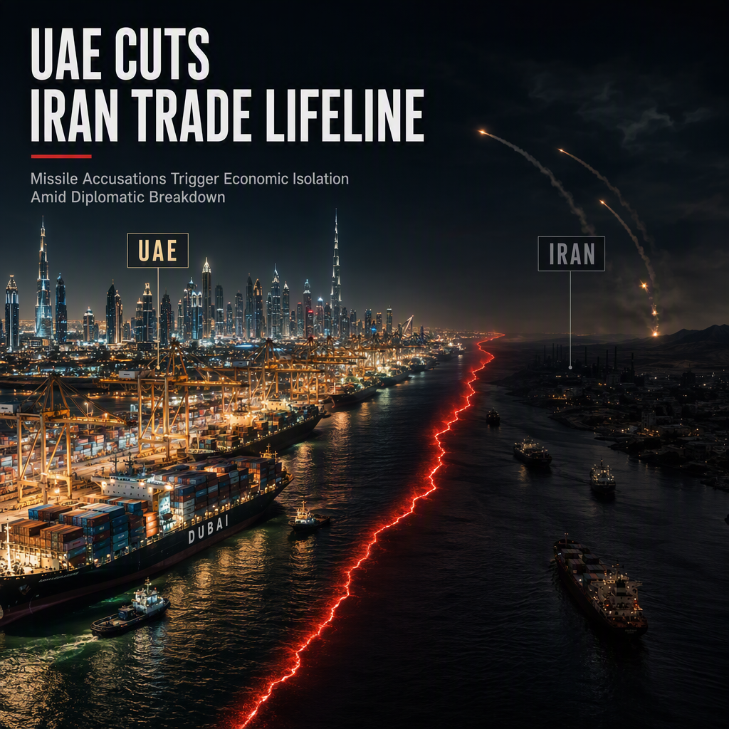 UAE Halts Trade With Iran, Severing Major Economic Lifeline Amid Missile Accusations