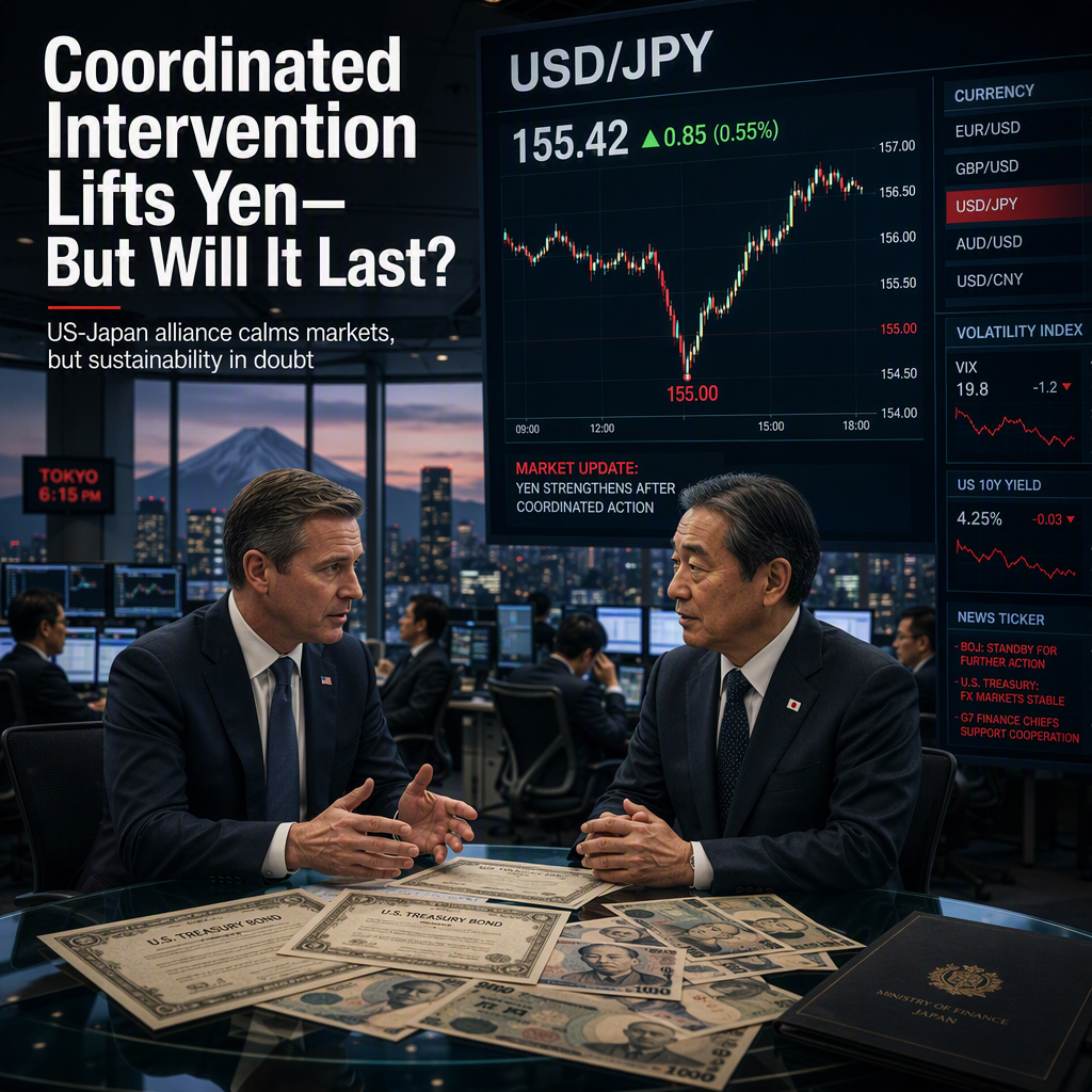 US-Japan Coordinated Yen Intervention Lifts JPY, But Sustainability Remains in Question