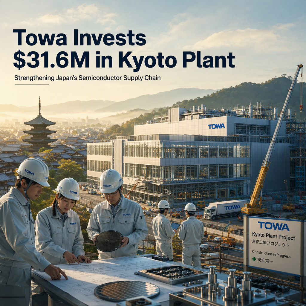 Towa Announces $31.6 Million Chipmaking Equipment Plant in Kyoto to Bolster Japan's Semiconductor Supply Chain