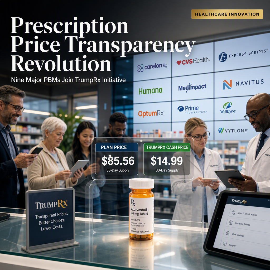 Nine Major PBMs Partner with TrumpRx to Enhance Prescription Drug Price Transparency