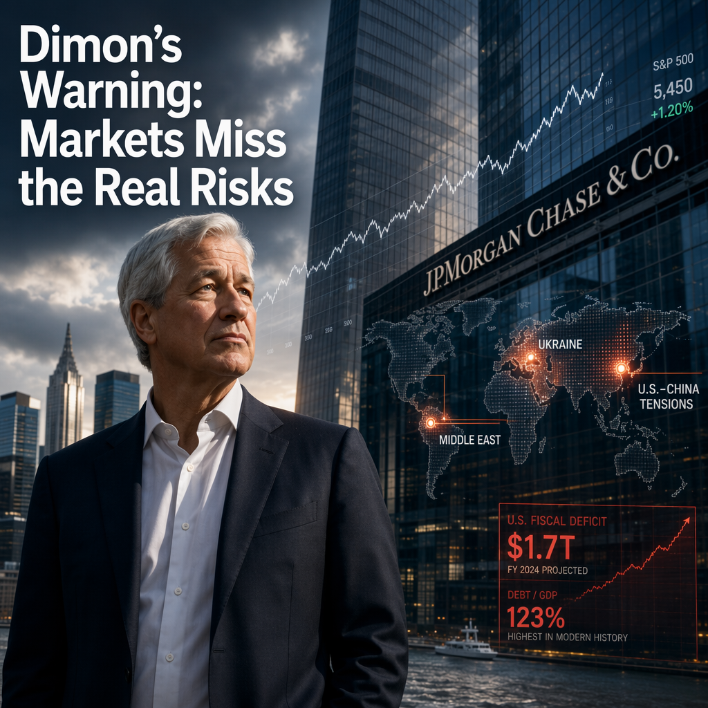 JPMorgan CEO Jamie Dimon Warns Investors Are Underestimating Geopolitical and Fiscal Risks