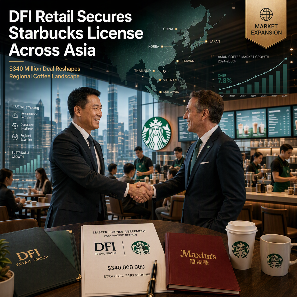 DFI Retail Acquires Starbucks License in Seven Asian Markets, Sells Maxim's Stake for $340 Million