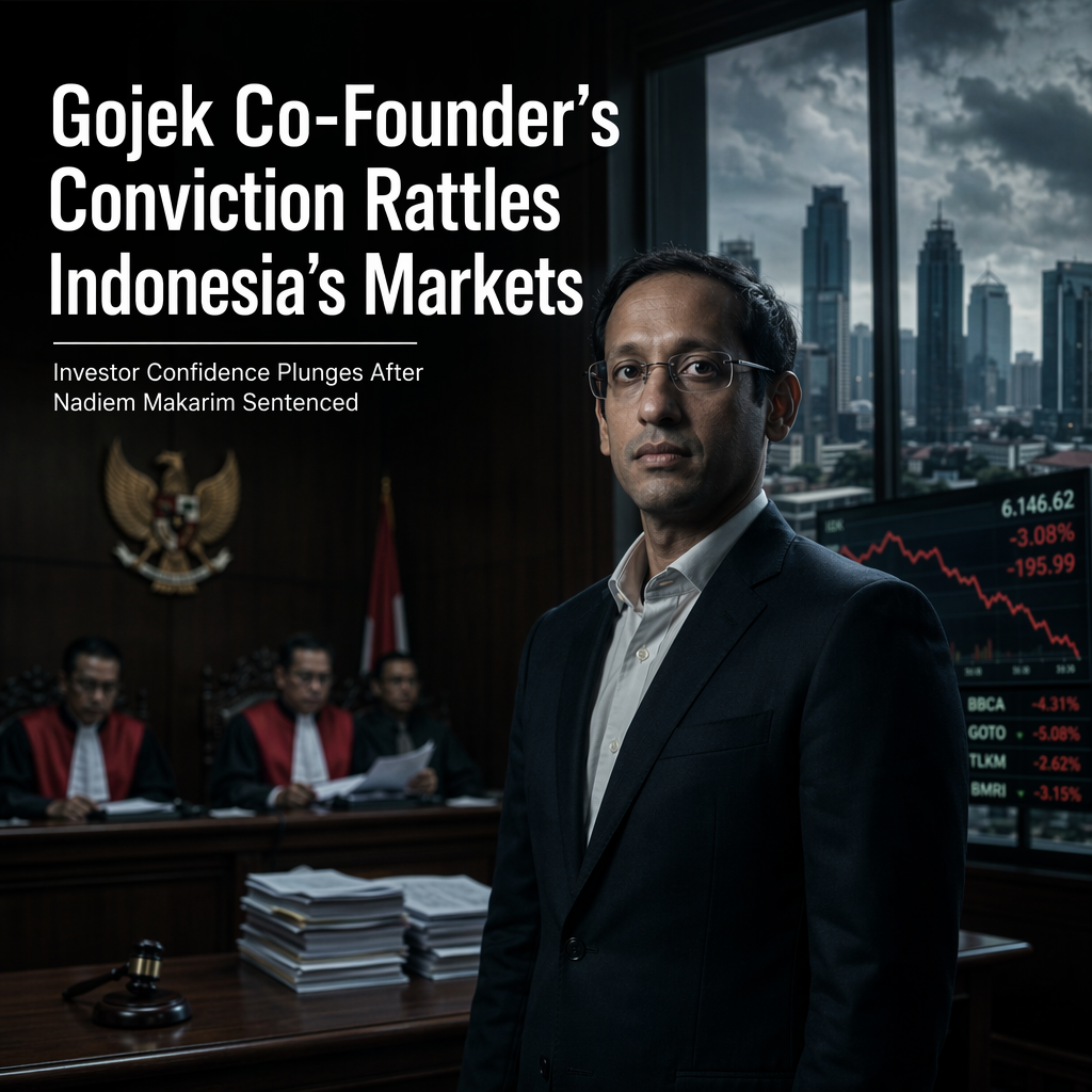 Gojek Co-Founder Nadiem Makarim Sentenced to 10 Years for Corruption, Shaking Indonesian Investor Confidence