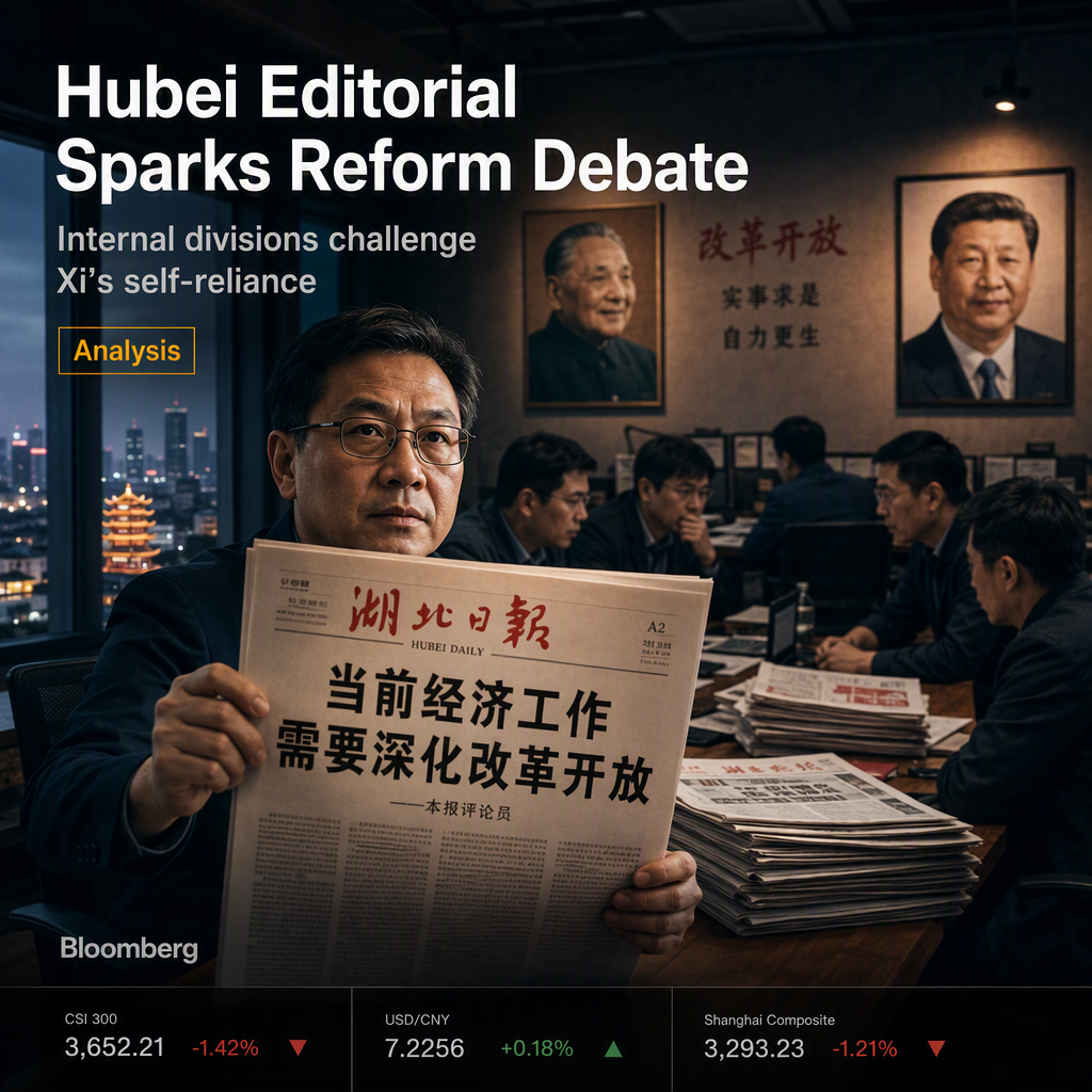 Hubei Editorial Challenges Xi Jinping’s Economic Policies, Sparks Reform Debate
