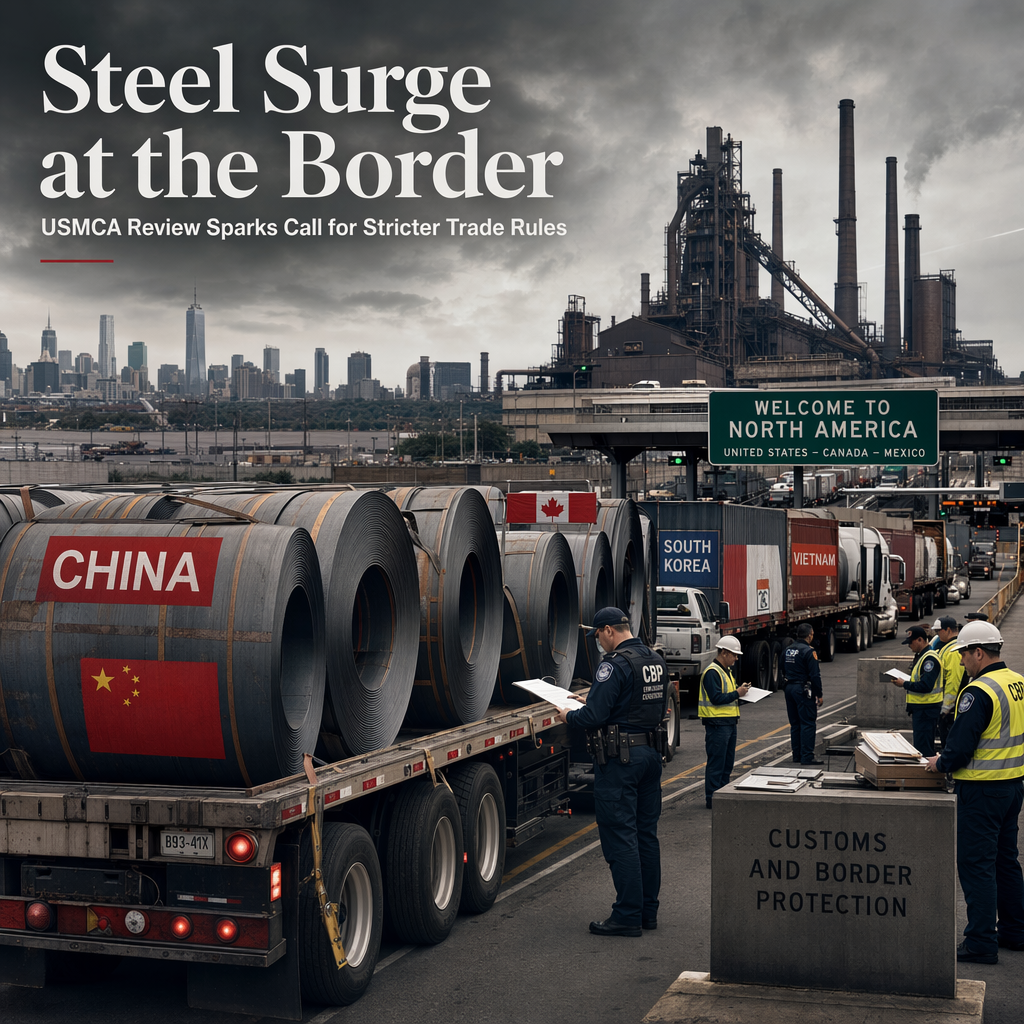 USMCA Review Highlights Surge in Chinese Steel Imports via Mexico and Canada, Calls for Stricter Trade Measures