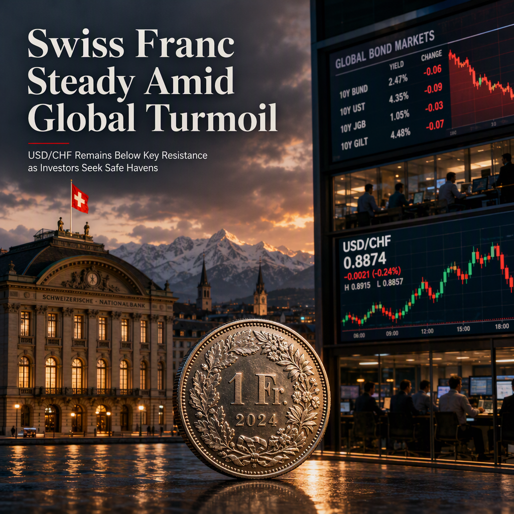 Swiss Franc Holds Steady Amid Global Bond Selloff, USD/CHF Remains Below Key Resistance