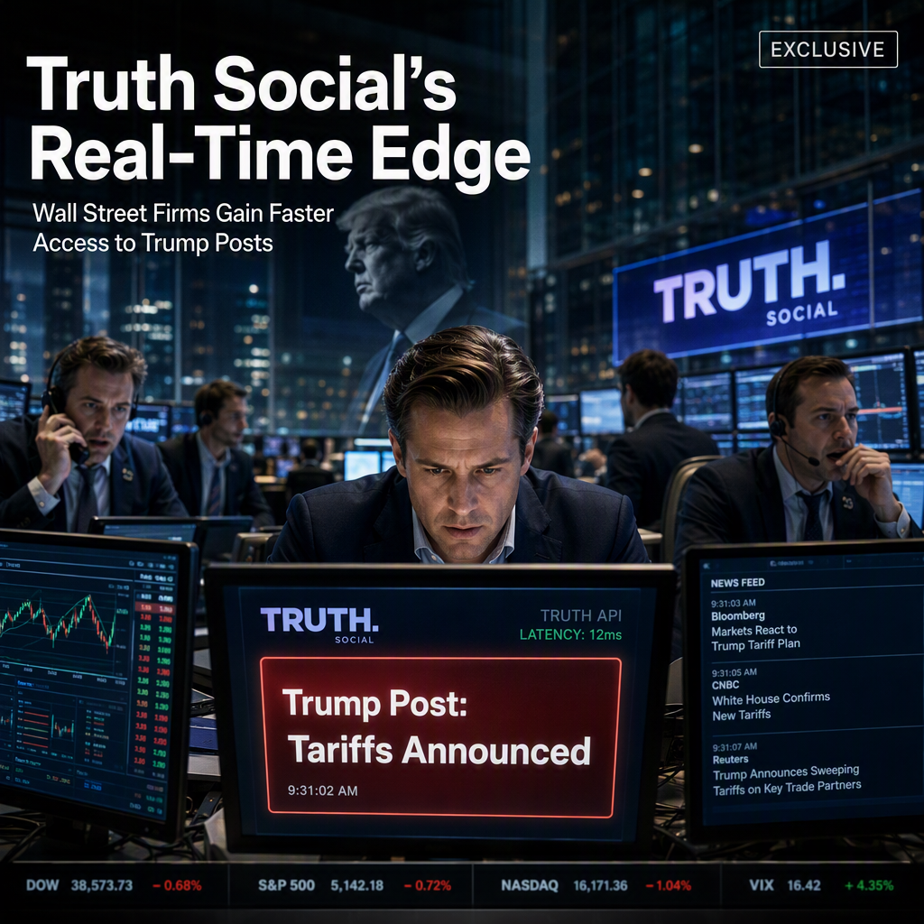 Truth Social Unveils Premium Service Offering Faster Access to Trump Posts for Wall Street Firms