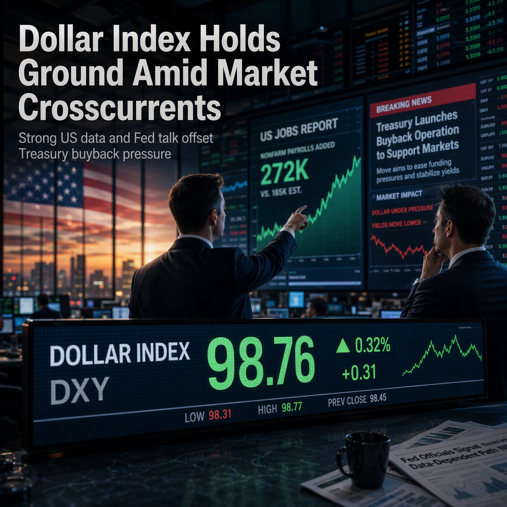 Dollar Index Finds Support After Strong US Data and Fed Comments, Despite Treasury Buyback Move