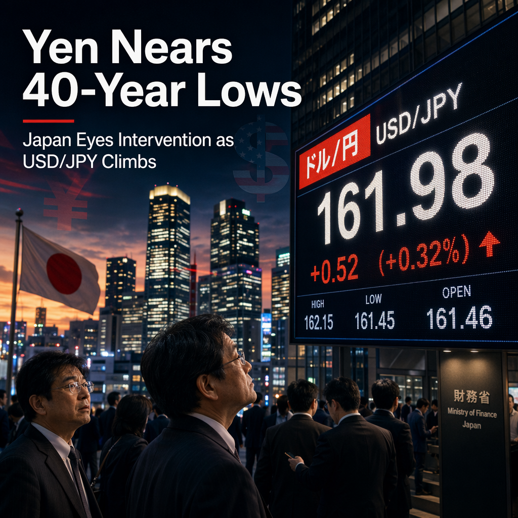 Japanese Yen Retreats as USD/JPY Nears Four-Decade High, Intervention Risks Loom
