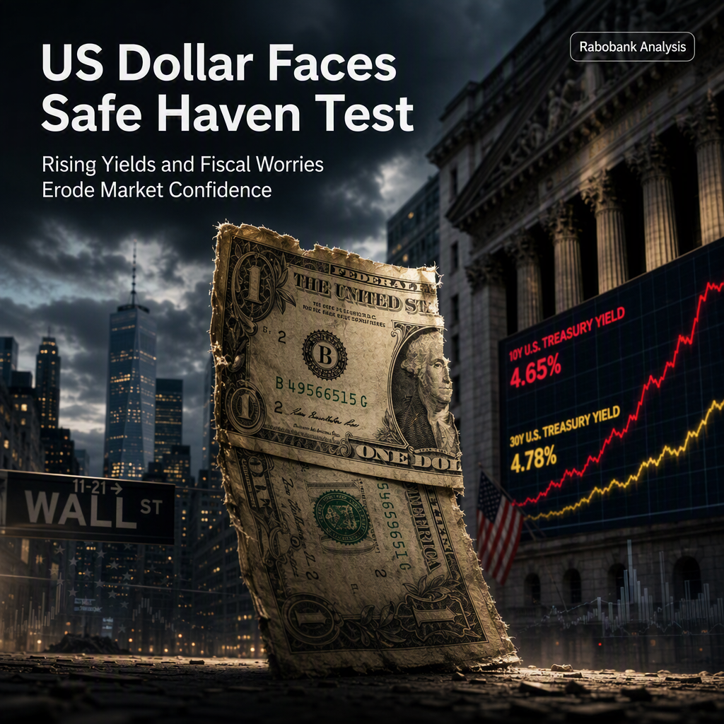 US Dollar's Safe Haven Status Challenged by Rising Yields and Fiscal Concerns, Says Rabobank