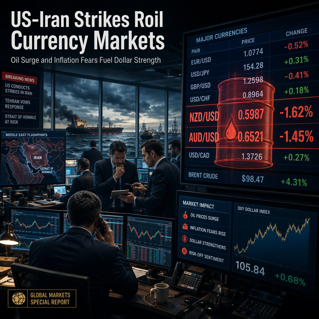 US-Iran Strikes Spark Volatility Across Major Currencies Amid Oil and Inflation Concerns