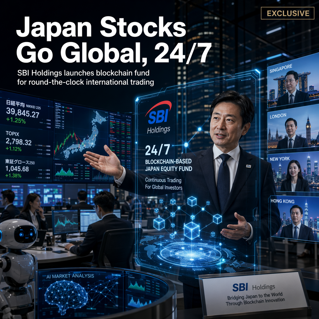 SBI Holdings Launches 24-Hour Blockchain-Based Japan Equity Fund for Global Investors